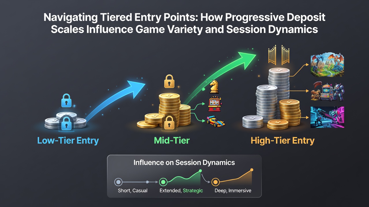 Infographic illustrating session length variations across different deposit tiers in British online gaming platforms